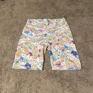 NWT Fabletics Powerhold Define High waisted geometric print biker short large